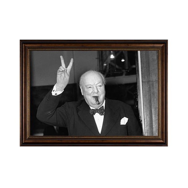 Póster mural con diseño de anime de Winston Churchill, 30 x 40 cm