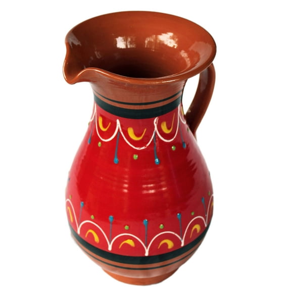 Terracotta Red, 2 Quart Pitcher - Hand Painted From Spain