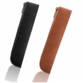 thumbnail image 3 of 2 Pcs Small Pencil Pouch,Happon Leather Slim Pencil Case, Portable Zipper Pencil Bag, Protable Stationery Pouch Cosmetic Bag Organizer Zipper Storage Bag for Travel Business Office, 3 of 7