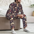 thumbnail image 7 of Balery Skull record rock Pattern Pajama Sets for Men Long Sleeve 2 Piece Sleepwear Loungewear Sets Soft PJ's with Pockets Long Sleeve Comfy Pj Sets-Medium, 7 of 7