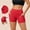 Red, variant on Bloomae Biker Shorts for Women with Pockets - Booty High Waisted Spandex Tummy Control Volleyball Short for Workout Yoga Running Army Green XL