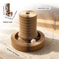 thumbnail image 6 of ENTU Multifunctional Cat Scratch Pole Retractable Corrugated Design Track Bell Ball 37.50in 37.50in 26.00in 1.77lbs, 6 of 6