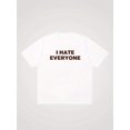 thumbnail image 1 of I HATE EVERYONE Creative Print Men's Short Sleeve T-Shirt, Casual Round Neck Top, Versatile And Comfortable Tee, Spring& Summer Collection, 1 of 6