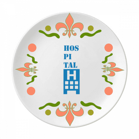 

Hospital Lucky Building Flower Ceramics Plate Tableware Dinner Dish