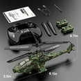 thumbnail image 6 of JoyStone RC Helicopter, 2.4GHz Remote Control Helicopter (AH-64) with 3 Speed Modes, 30+ Min Flight Time, LED Lights & Altitude Hold, RC Toys for Boys Girls Beginner, Green, 6 of 9