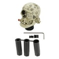 thumbnail image 1 of Perilla de cambio de 8.1 cm de Unique Bargains, calavera de resina para vehículos automáticos y manuales con 3 adaptadores, amarilla, 1 juego, 1 of 7