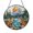 Acrylic 3.5 Inch, variant on Mountain Lake Fox Scene Stained Glass Window Hanging Suncatcher, Decorative Nature Art Panel Ornament