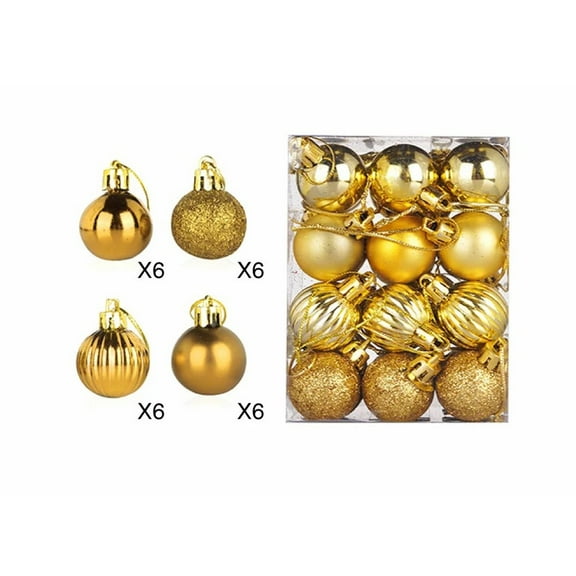 24Pcs Christmas Decoration Xmas Tree Liquidations 30Mm Decorations 2024 Large Spheres 2023 Sale Ornaments Novelty Supplies Home