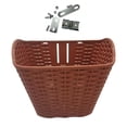 thumbnail image 4 of Cesta de bicicleta Cesta de bicicleta delantera extraíble de diseño vintage para niños y adultos Marrón, 4 of 7