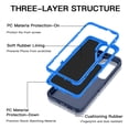 thumbnail image 2 of I-HONVA Compatible with Samsung Galaxy S26 Case,3-Layer Military-Grade Drop Protection Anti-Slip Bumper Rugged Shockproof Dustproof Protection Phone Case,Navy Blue, 2 of 7