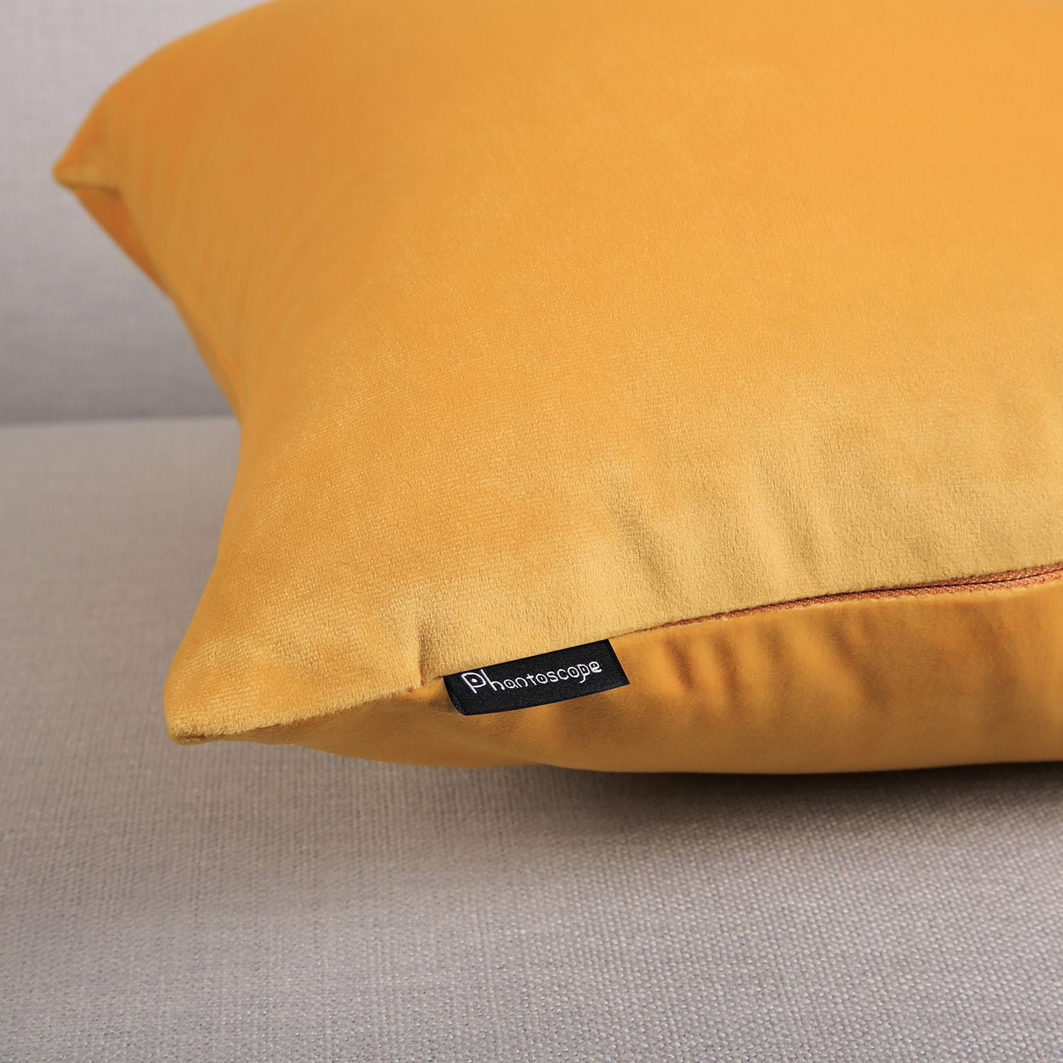 Phantoscope Silky Velvet Decorative Throw Pillow, 20 x 20 in, Orange, 1 Pack