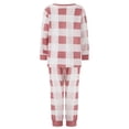 thumbnail image 4 of Argulvti Family Pajamas Matching Set, Long Sleeve T-shirt with Pants Plaid Sleepwear Loungewear, 4 of 10