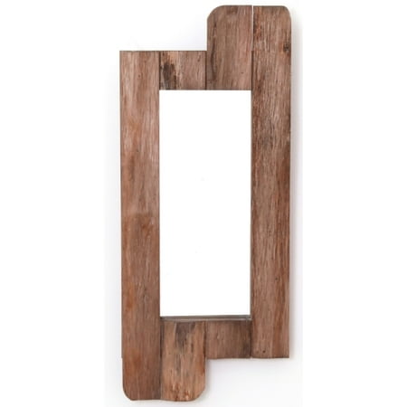 28 High Rustic Natural Barn Wood Framed Wall Mirror 28 High Rustic Natural Barn Wood Framed Wall Mirror