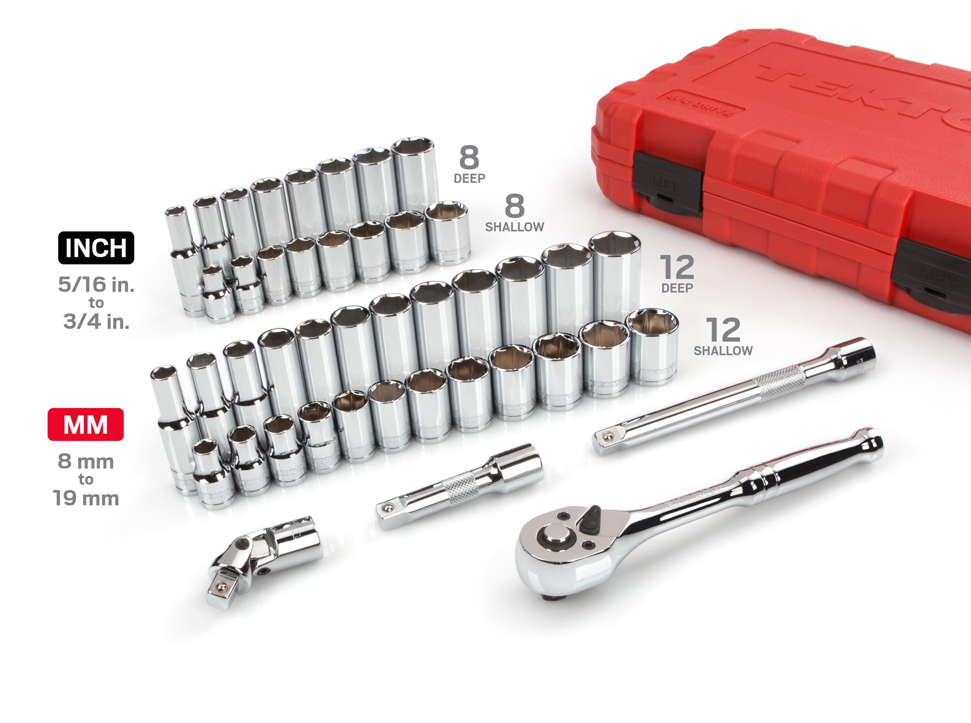 Tekton 45 piece store socket set