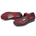 thumbnail image 2 of Missfiona Women’s Mary Jane Flats Cut Out Mary Jane shoes Round Toe Comfort Walking shoes(7,red), 2 of 6