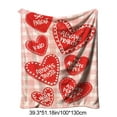 thumbnail image 3 of Valentines Heart Blanket 39.37x51.18 inch Flannel Pink Love Hearts Throw Blanket Cozy Warm Blankets Soft Lightweight Cozy Love Gift for Wife Women All Seasons Couch Sofa Bed Decor, 3 of 7