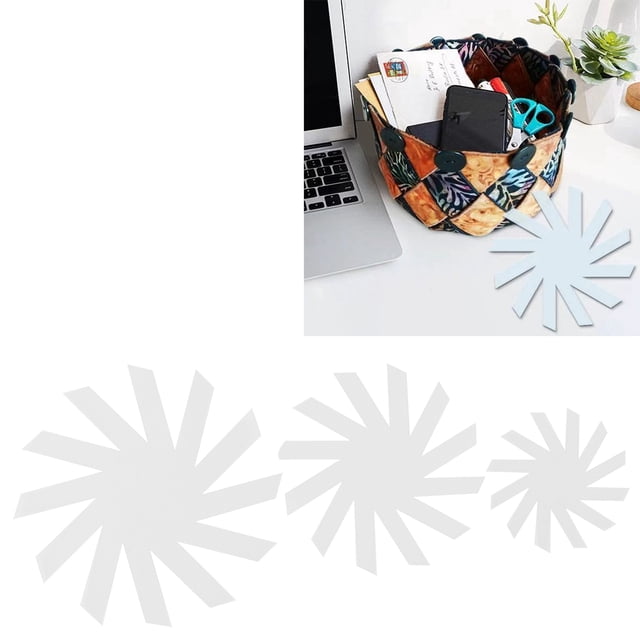 Panier de Rangement en Spirale Tissé, 8 Po 12 Po 15 Po Échelle Précise Règle de Découpe Précise Réutilisable pour Tricot