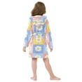 thumbnail image 4 of FORMRS Niños Bathrobe Unisex Hooded Robe Soft Plush Pajamas Sleepwear, Size 7-9T, Light Blue Daisy, 4 of 7