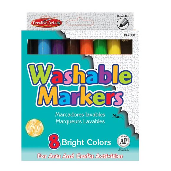 Charles Leonard 2283621 Washable Broad Tip Markers with Assorted Colors - Case of 144