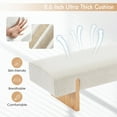 thumbnail image 4 of Zesthouse 55.1" Upholstered Bench, Modern Linen Ottoman Bench with Wooden Legs, Entryway Bench for Bedroom Living Room, Beige, 4 of 11