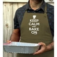 thumbnail image 4 of ThisWear Keep Calm and Bake On Funny Apron for Kitchen Baker Baking Two Pocket Apron for Women and Men Military Green, 4 of 7