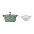 thumbnail image 1 of Tarro para manteca de cerdo, olla para ensalada, portátil, con asa doble, fácil de limpiar, caja bento, tazón para cereales para dormitorio, hogar, Verde, 1 of 8