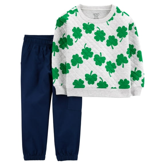 Carter's Child of Mine Baby and Toddler Boy St. Patrick's Day Outfit Set, 2-Piece, Sizes 12M-5T