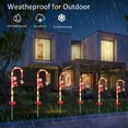 thumbnail image 3 of 2Pcs Solar Candy Cane Lights Christmas Santa Claus Snowman Pathway Lights Waterproof Walkway Stake LED Light for Xmas Garden Decorations, 3 of 8