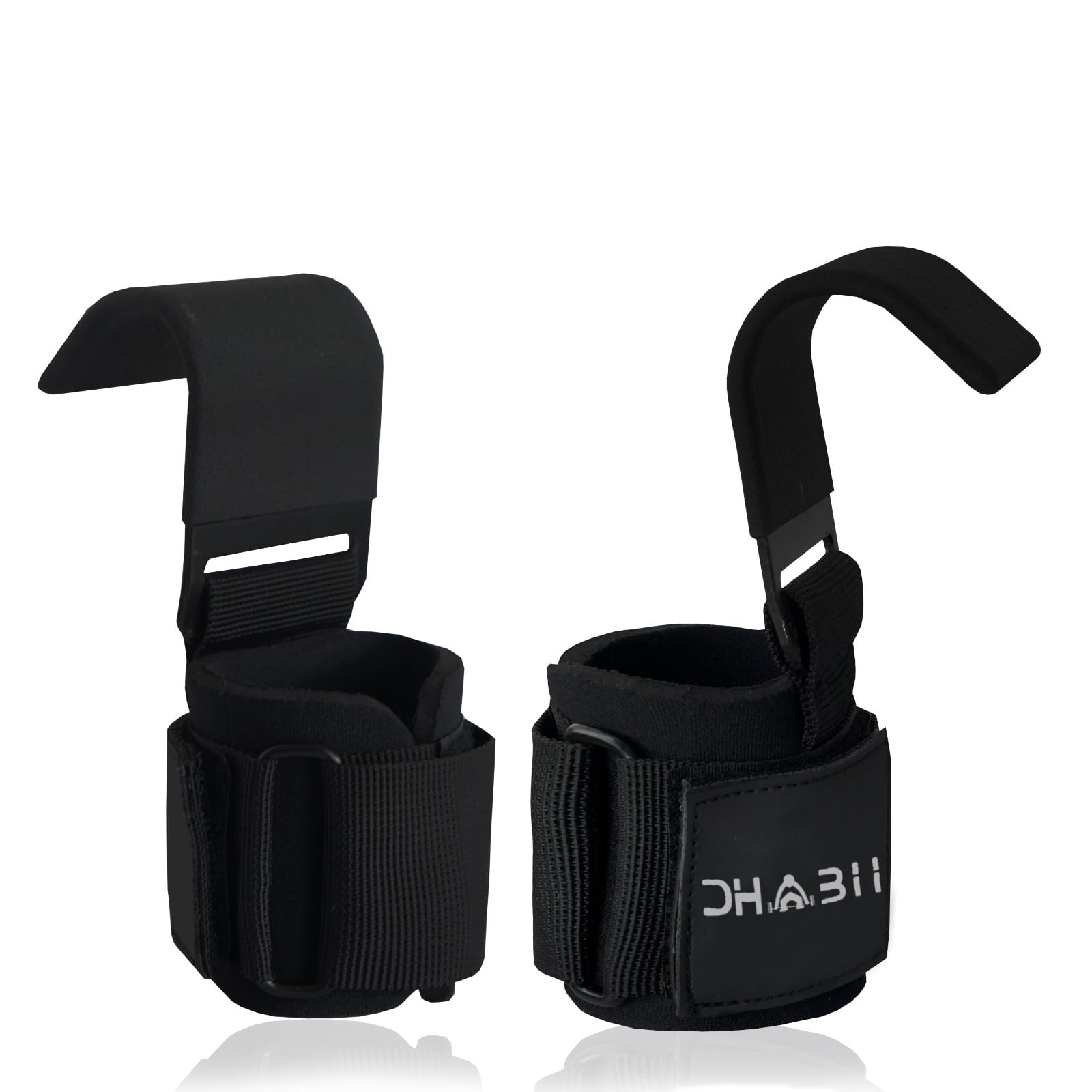 Weight Lifting Hooks (Pair), Heavy Duty Power Wrist Straps Hand Grip Support for Deadlifts, Pull Ups, Shrugs - Gym Gloves for Men and Women