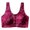 Purple, variant on Women's Tie Dye Front Button Closure Bra Wireless Comfort Wide Straps Soft Support Everyday Wear