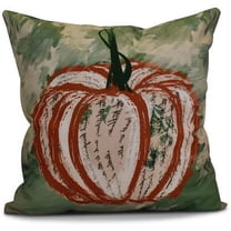 Simply Daisy 16" x 16" Artistic Pumpkin Geometric Print Pillow