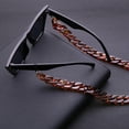 thumbnail image 4 of Homoyoyo Eyeglass Chain For Men Eyeglasses Rope Exaggerated Design Tortoise Shell Texture Alloy PVC Metal 1Set, 4 of 7