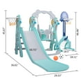 thumbnail image 6 of EUROCO Toddler Climber Slide Playset With Basketball Hoop,Kids Slide for Toddlers Age 1+,Outdoor Indoor Playground for Toddlers, 6 of 6