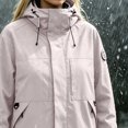 thumbnail image 6 of Vynhevius Womens Outdoor Jacket Solid Hooded Zip Up Windproof With Pockets, 6 of 6