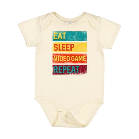 

Inktastic Eat Sleep Video Game Repeat Gift Baby Boy or Baby Girl Bodysuit