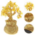 thumbnail image 2 of 19cm Natural Crystal Tree Money Tree Ornaments Bonsai Style Wealth Luck Feng Shui Ornaments Home Decor (Yellow Without Gold Coin), 2 of 3