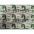 thumbnail image 5 of oneOone Cotton Cambric Dark Green Fabric People Doodle Art Dress Material Fabric Print Fabric By The Yard 56 Inch Wide, 5 of 6