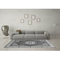 thumbnail image 3 of Ahgly Company Indoor Round Abstract Gray Modern Area Rugs, 8' Round, 3 of 4