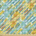 thumbnail image 2 of Abstract Fabric by the Yard Upholstery, Brush Marks Diagonal Stripes Design Colorful Abstract Arrangement Ornate Pattern, Decorative Fabric for DIY and Home Accents, Multicolor by Ambesonne, 2 of 5