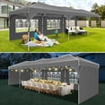 thumbnail image 3 of COBIZI 10'x30' Pop up Canopy with Sidewalls & Sandbags Outdoor Commercial Portable Canopy Tent Air Vent EZ Pop up Canopy Wedding Tent Camping Gazebo with Rolling Storage Bag, 3 of 10