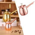 thumbnail image 4 of deevoka Household Turkish Coffee Pot Milk Butter Melting Jug Coffee Maker Greek Pot with Rose Gold 600ml, 4 of 8