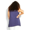thumbnail image 2 of Avenue Women's Plus Size Aria Pleat Top Sleeveless Fit V-Neck, 2 of 3