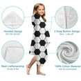 thumbnail image 7 of Soccer Ball Pattern Hooded Bath Towel，50"x30" for Ages 3 To 12 Kids, Quick Dry Lightweight Soft Microfiber Hood Beach Towel Cover Up for Kids, 7 of 7