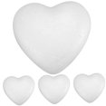 thumbnail image 4 of LEEYNEER Heart Shaped Wreath Forms Foam Hearts White 4Pcs, 4 of 8