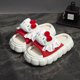 thumbnail image 4 of Venta al por mayor sanrio dibujos animados Anime zapatos Kuromi Zapatillas de casa lindas zapatillas de lino de algodón transpirables para niños, 4 of 4