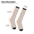 thumbnail image 5 of Fotbe Rainbow Flowers print Women's Men's Novelty Crew Socks Cotton Socks Knee High Socks for Walking,Running,Nurses,Pregnancy, 5 of 9