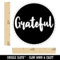 thumbnail image 2 of Grateful Text in Circle Self-Inking Rubber Stamp Ink Stamper - Yellow Ink - Mini 1/2 Inch, 2 of 7