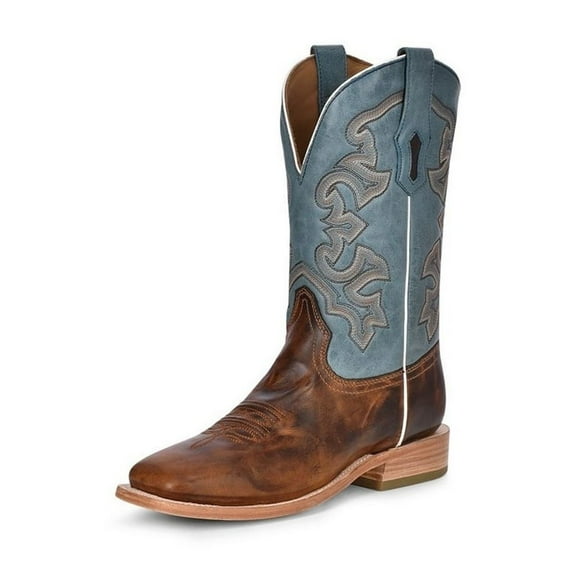 Corral Western Boots Mens 12" Leather Embroidery Honey Blue A4262