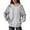 Gray, variant on MELDVDIB Womens Hoodies Off the Shoulder Fall Winter Solid Color Long Sleeve Oversized Hooded Sweatshirts Fashion Casual Stretch Comfy Pullover Tops with Pocket Gray M