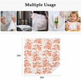 thumbnail image 4 of Burnt Orange Botanical Cloth Napkins, Vintage Nature Flower Washable and Reusable Dinner Napkins Set of 6, Table Napkin for Kitchen Party Birthday Wedding Hotel Housewarming 20"x20", 4 of 8